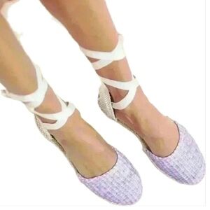 Manebi Raffia Flat Valenciana Espadrilles Yucatan - Jeans & Peony Size 39 New!